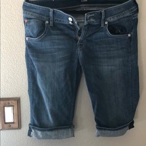 Ladies jean Palerme knee cuffed shorts